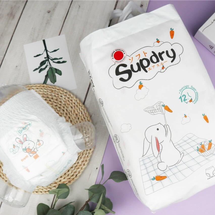 Bỉm supdry / pre- supdry cao cấp dán/quần full size s/72/m64/l58/xl52/xxl50/xxxl46