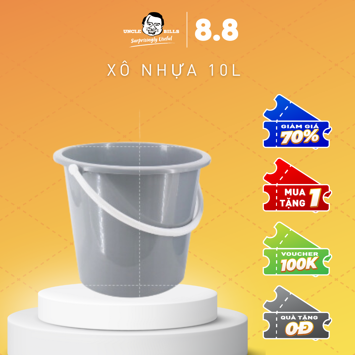 Xô nhựa 10l ubl bl0247