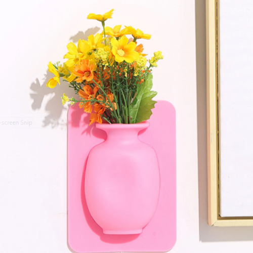 Bình Hoa Silicon Dán Tường,Dán Kính Decor Trang Trí