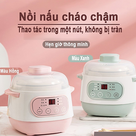 Nồi hầm cháo chậm cho bé kaw gt68 1l- nồi điện hầm cháo, hấp cách thủy , sườn, kho cá, nồi nấu cháo chậm cho bé 1l tiện lợi đa năng 4 in 1, nồi đa năng, nồi nấu cháo cho bé ăn dặm, bh chính hãng