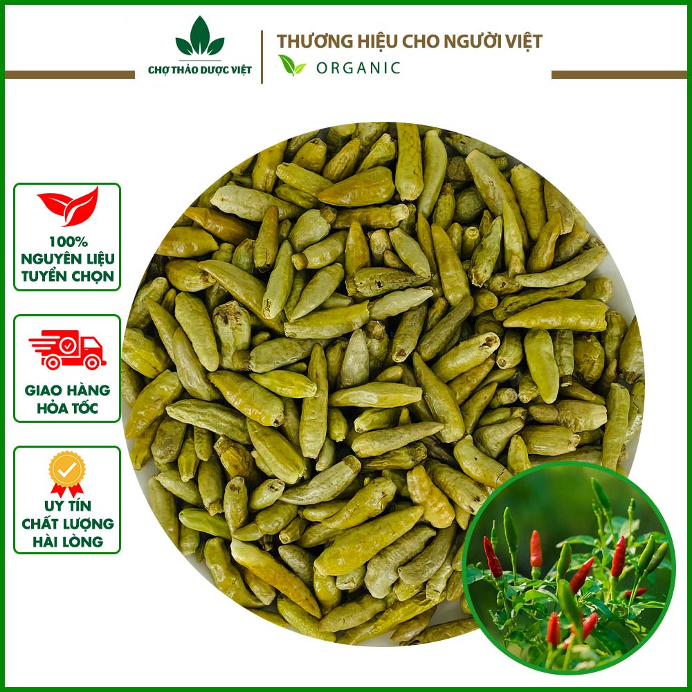 Ớt hiểm sấy lạnh 100g, ớt xiêm xanh khô, sạch - Chợ Thảo Dược Việt