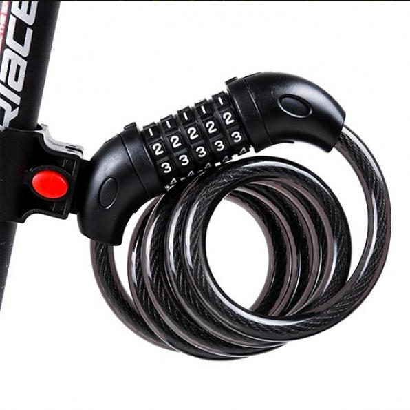 Khóa xe đạp mật mã 5 số 12*1200 mm tonyon 566