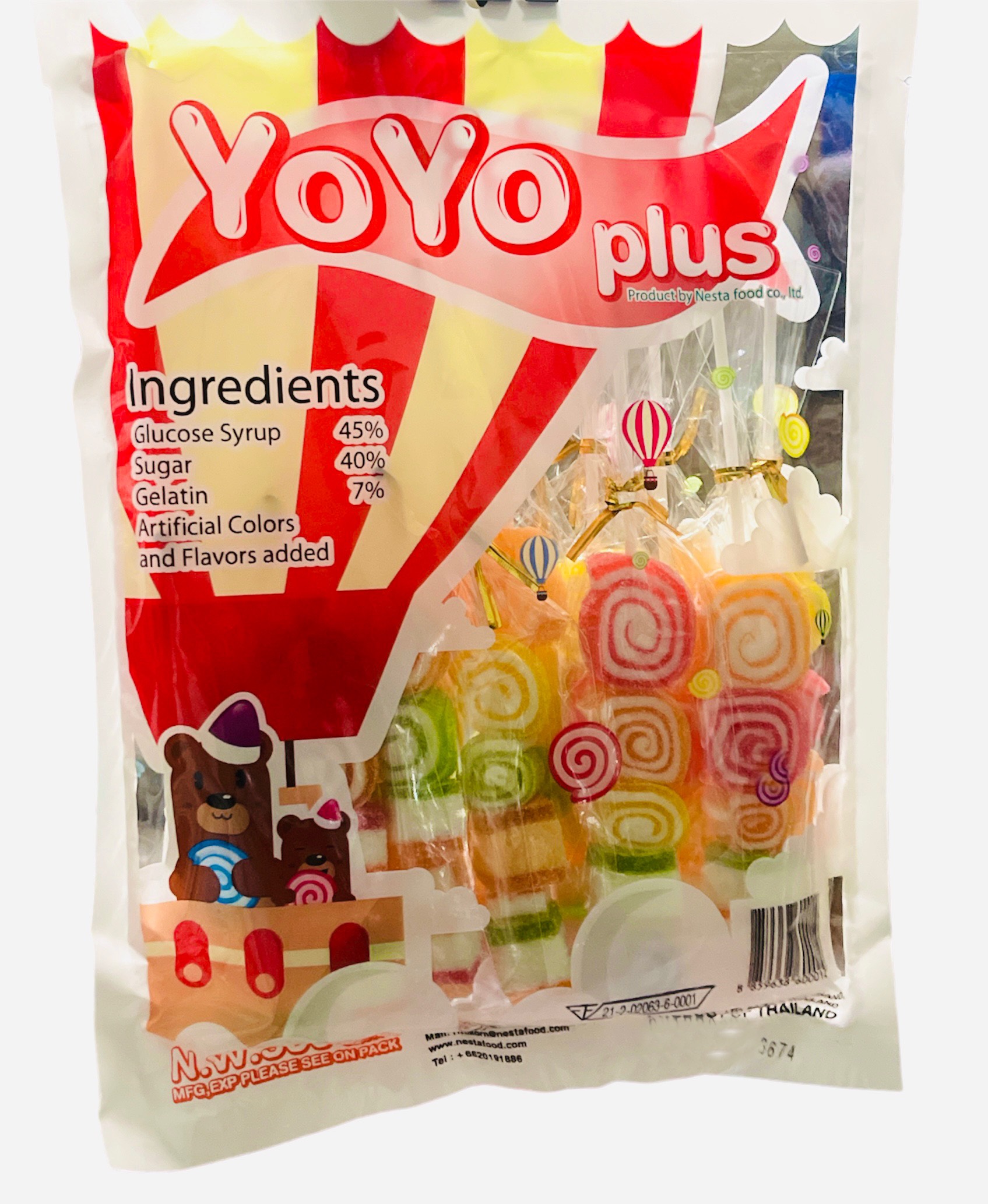 Kẹo Dẻo Xiên Que Yoyo Plus Gói 12 Que