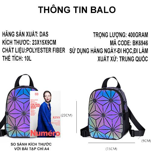 [HCM]Balo thời trang mini phản quang/dạ quang 3D
