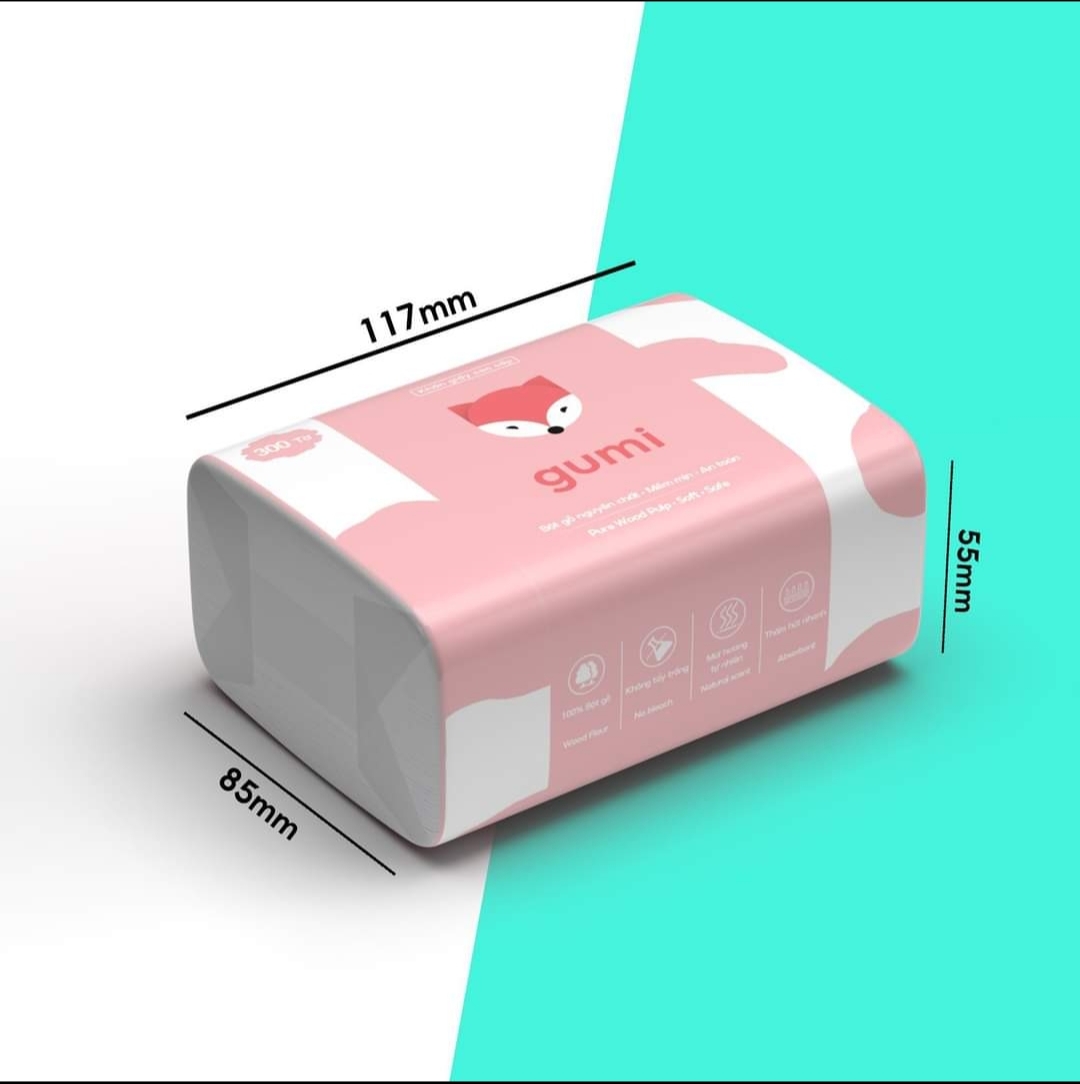 Combo 5 Gói Khăn Giấy Rút Gumi Nhỏ Gọn Dễ Dàng Mang Theo, An Toàn Cho Bé