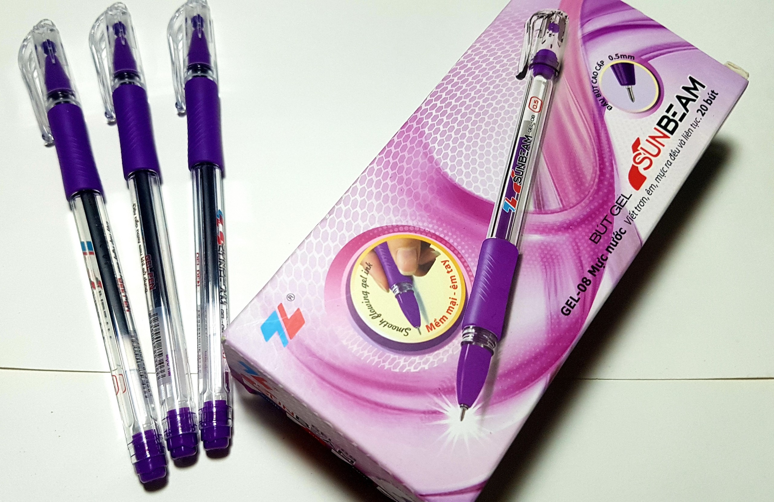 20 bút gel mực tím SunBeam
