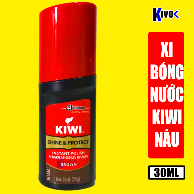 Xi Nước Đánh Giày Kiwi 30ml Màu Nâu