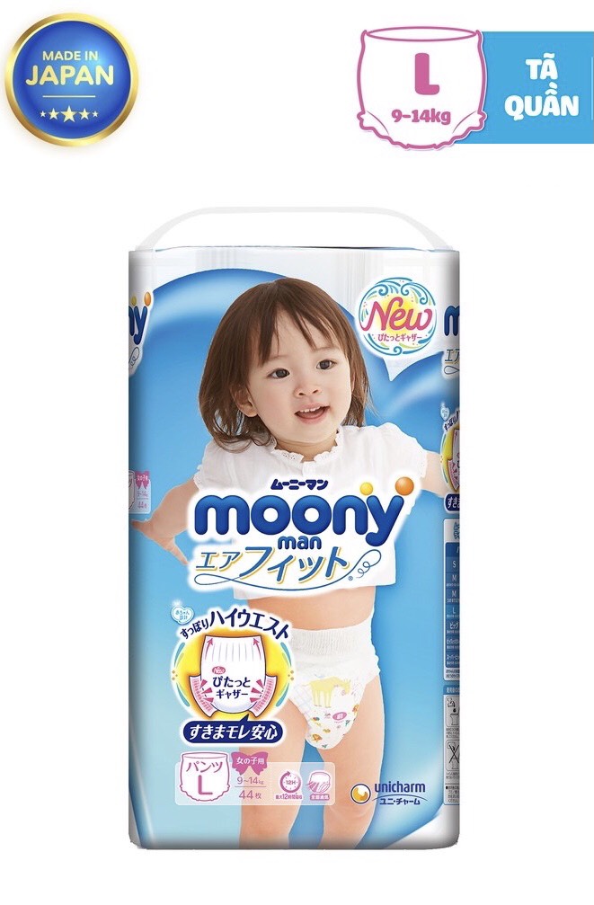Tã quần moony l44 bé gái