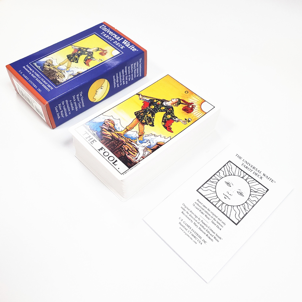 Bài tarot universal waite tarot 78 lá 7x12 cm tặng đá thanh tẩy