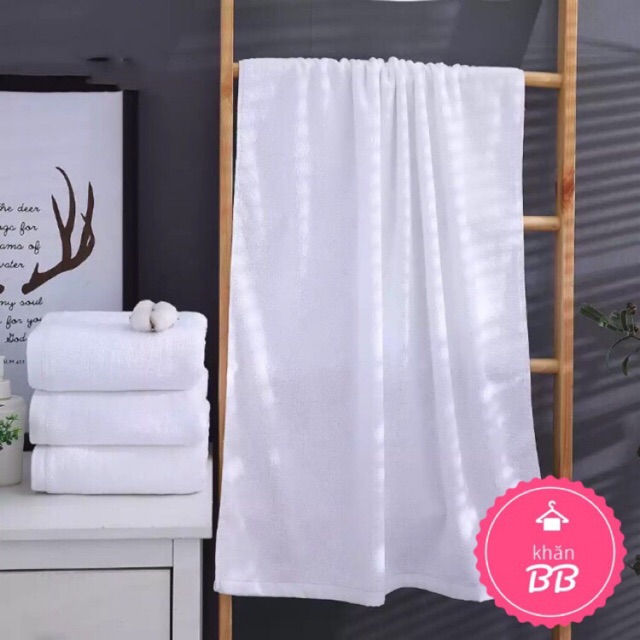 Khăn tắm khách sạn 70x140cm (trơn, không logo, chữ) - Phong Phú