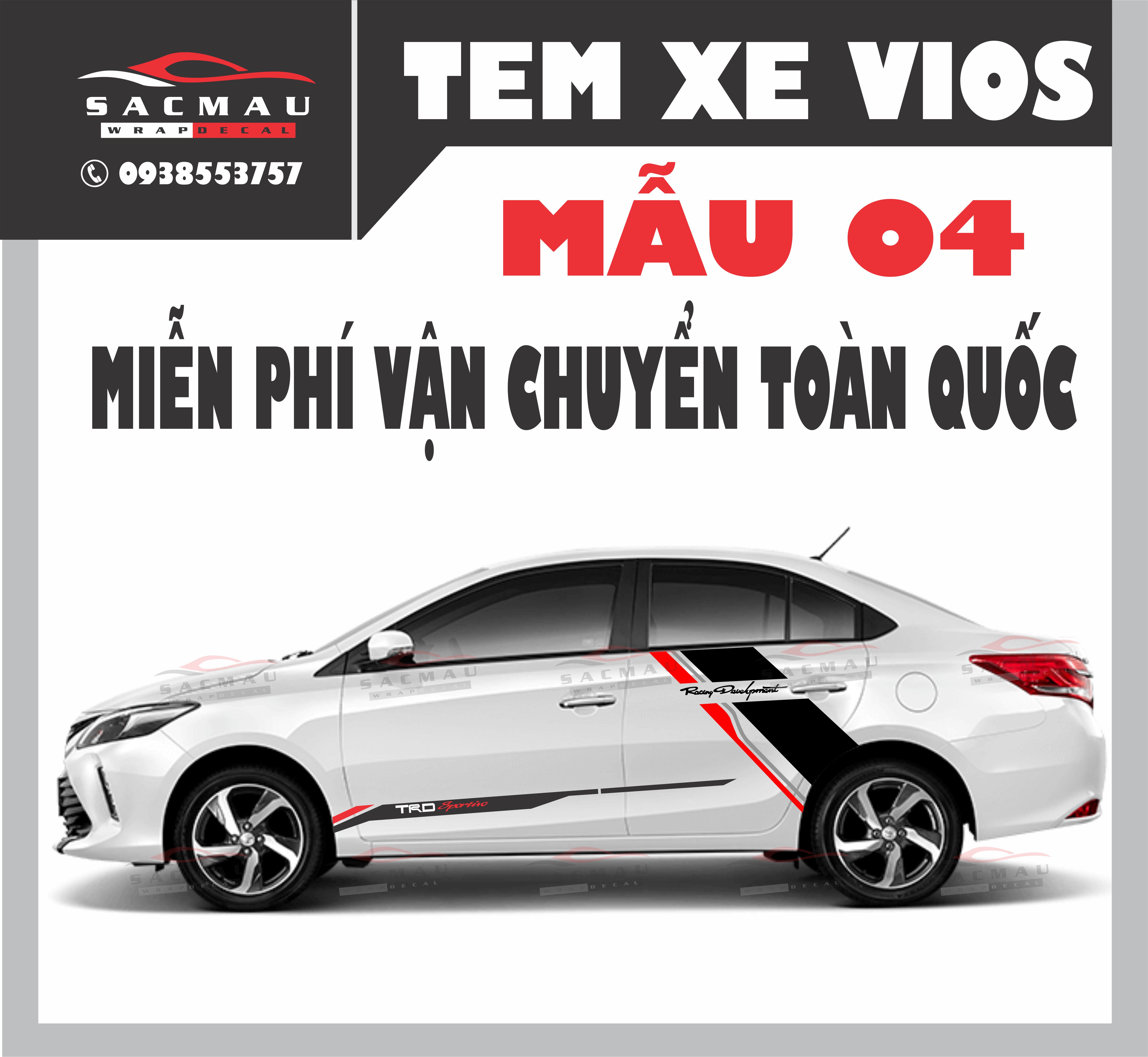 Tem dán xe ô tô vios