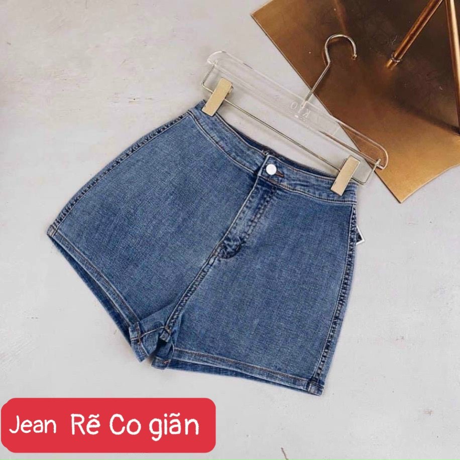Quần jean đùi nữ lật lai không túi 1 nút lưng cao lyieut