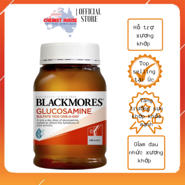 [HCM][Hàng Chuẩn ÚC] Blackmores Glucosamine 1500mg - Viên uống hỗ trợ xương khớp 180 viên nhập khẩu