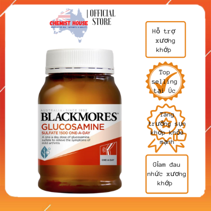 [HCM][Hàng Chuẩn ÚC] Blackmores Glucosamine 1500mg - Viên uống hỗ trợ xương khớp 180 viên