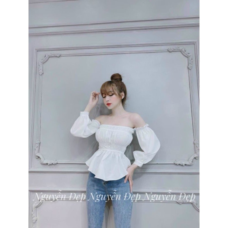 Áo trễ vai nữ tay bồng