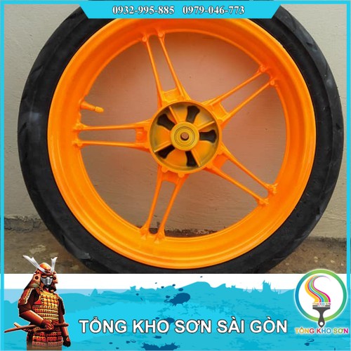 Chai sơn xịt màu cam huỳnh quang 55 Samurai