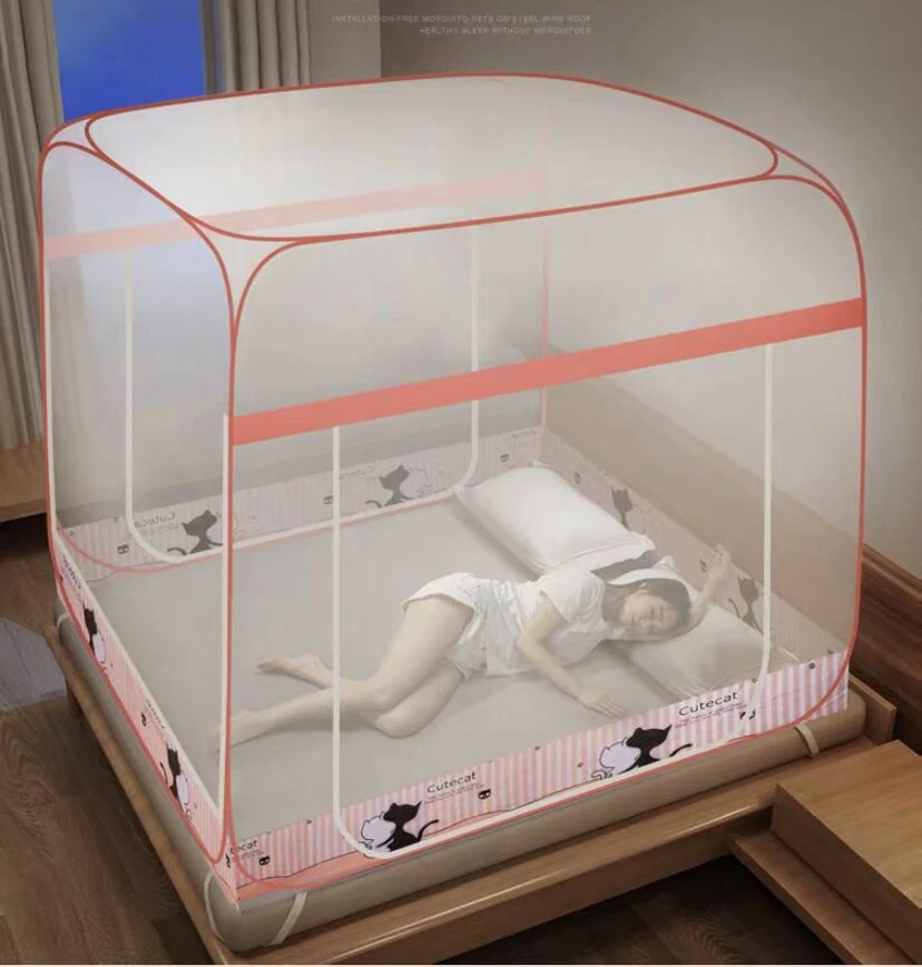 ( HOT 2024) Mùng ngủ.mùng xếp gọn Thông Minh 1m8x2m Màn Ngủ Chụp Tự Bung Sợi Thép Siêu To Mùng Xếp Gấp Gọn Tiện Lợi Màn Chụp Gấp Gọn Đỉnh Vuông Chân Viền- Mùng Tự Bung - Màn Phòng Ngủ