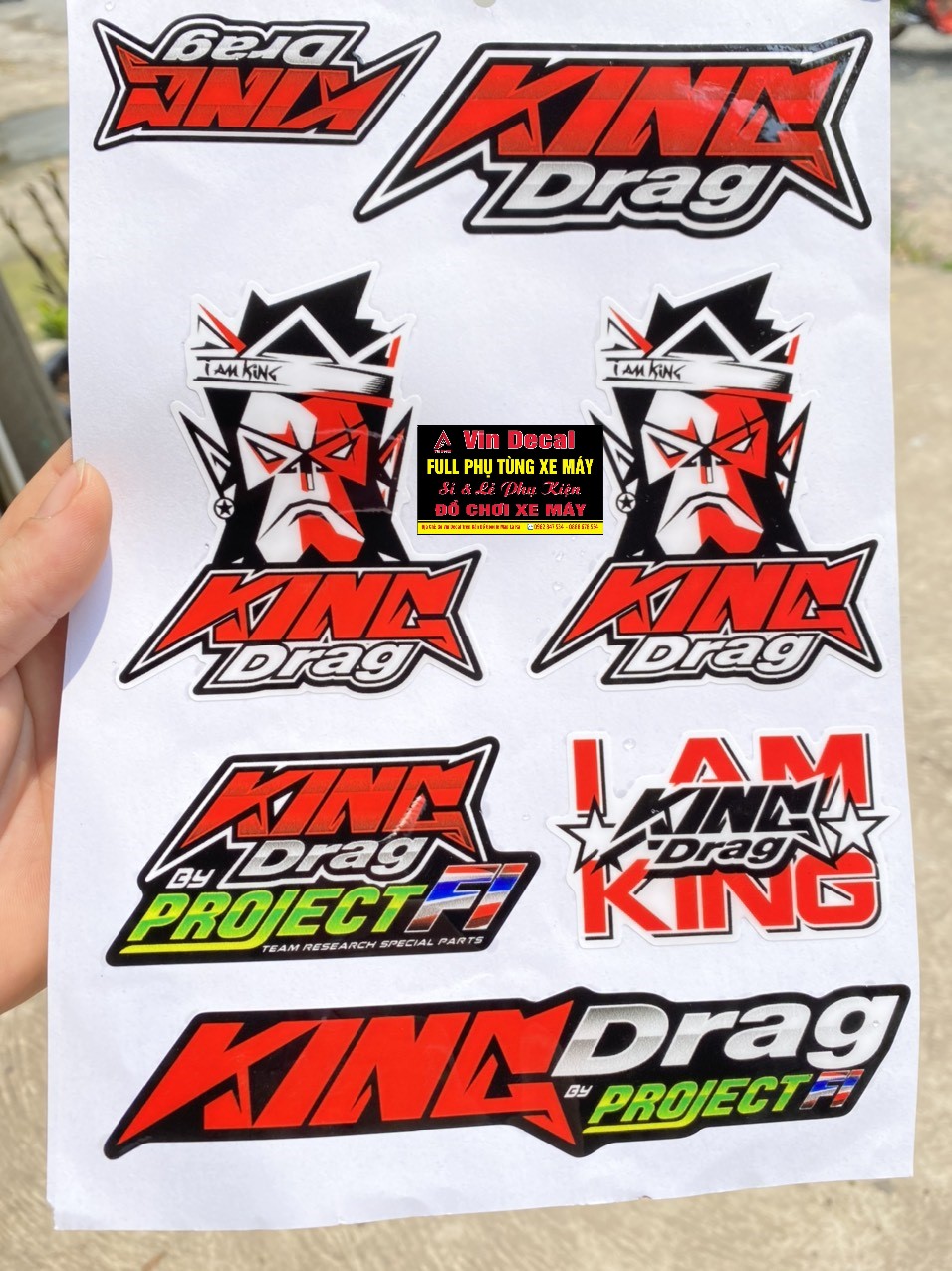 Bộ tem Kingdrag nổi dán các loại xe