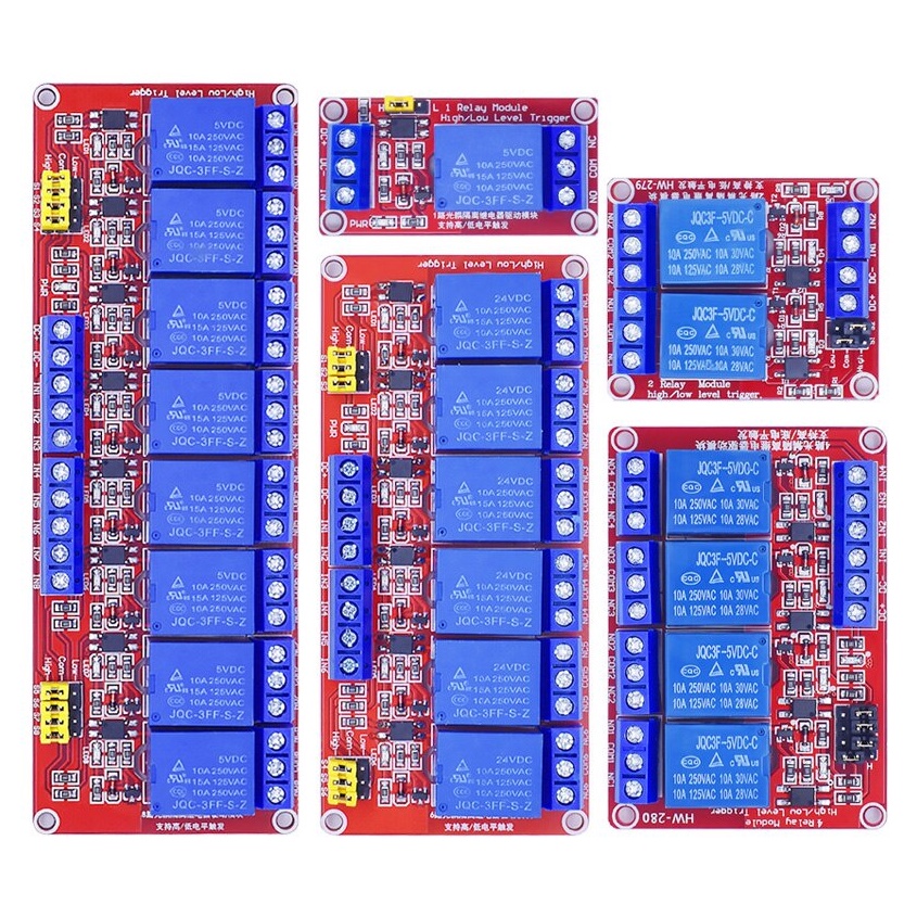 Module relay 6 kênh 8 kênh 5v 12v 10a