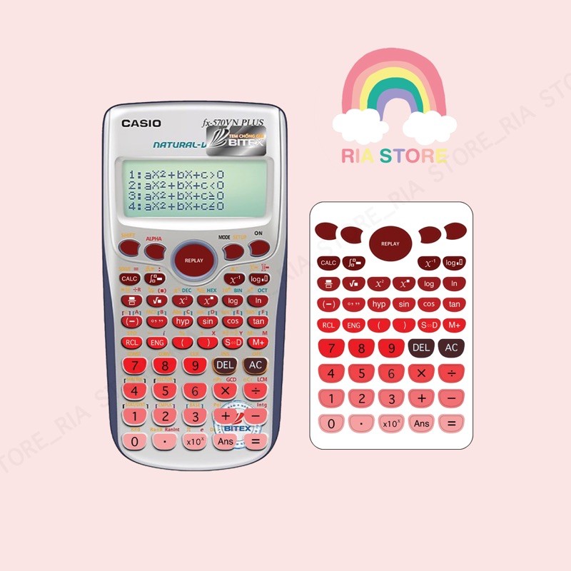 [HCM]Miếng dán nút phím máy tính casio 570