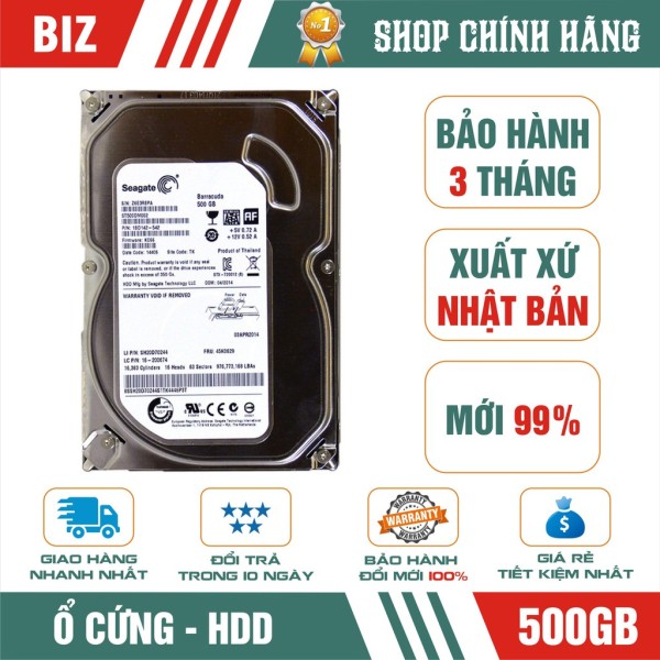 Bảng giá Ổ cứng Hdd Pc 500Gb/320Gb/250Gb - bảo hành 3 tháng 1 đổi 1! Phong Vũ