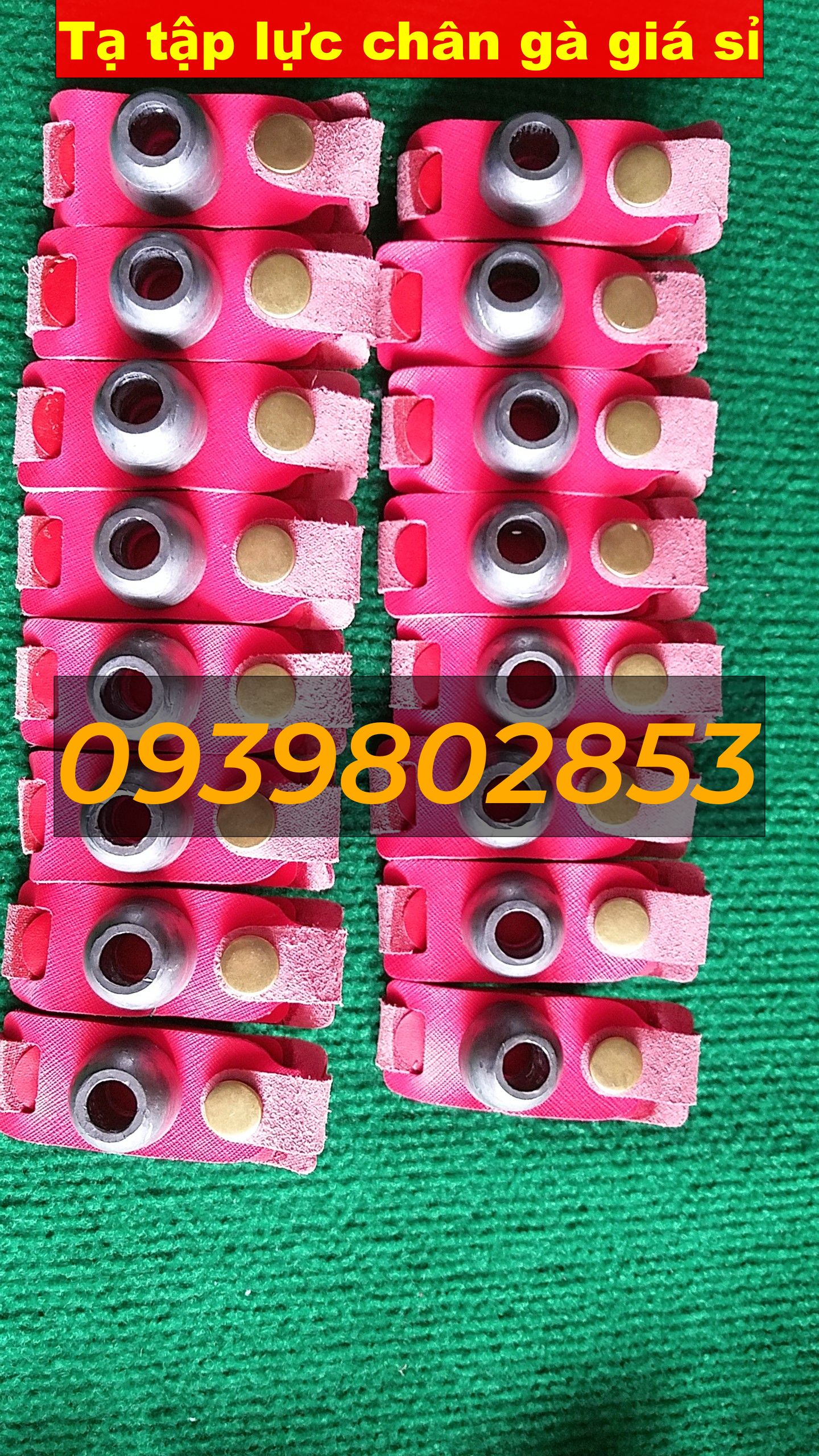 Tạ Chì Đeo Chân Bằng Da Cho Gà Đá - Bộ x 2 Cái