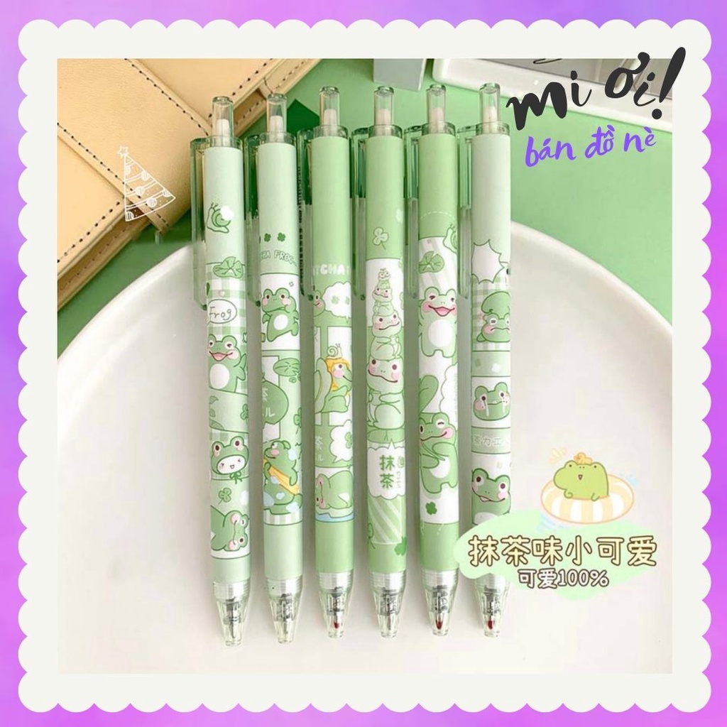 Bút mực gel 0.5Mm hình chú ếch dễ thương