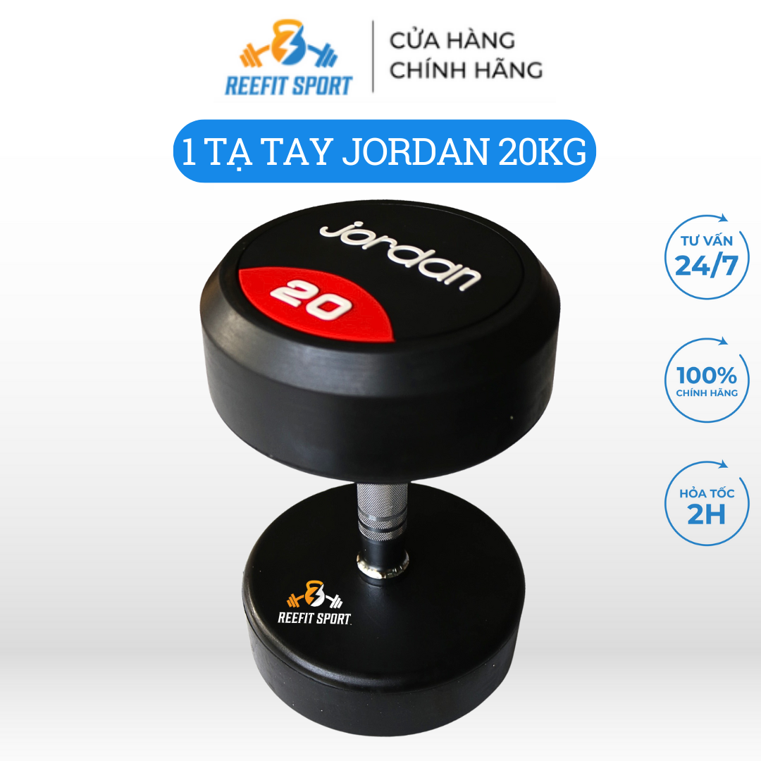 Tạ tay cao su Jordan 20kg cao cấp (1 cục)