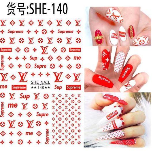 Sticker dán mẫu thương hiệu trang trí móng