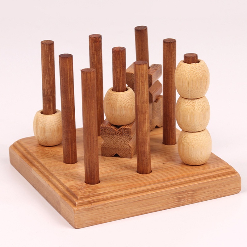Bộ Đồ Chơi Cờ Tic-Tac-Toe 3d Bằng Gỗ Cho Bé