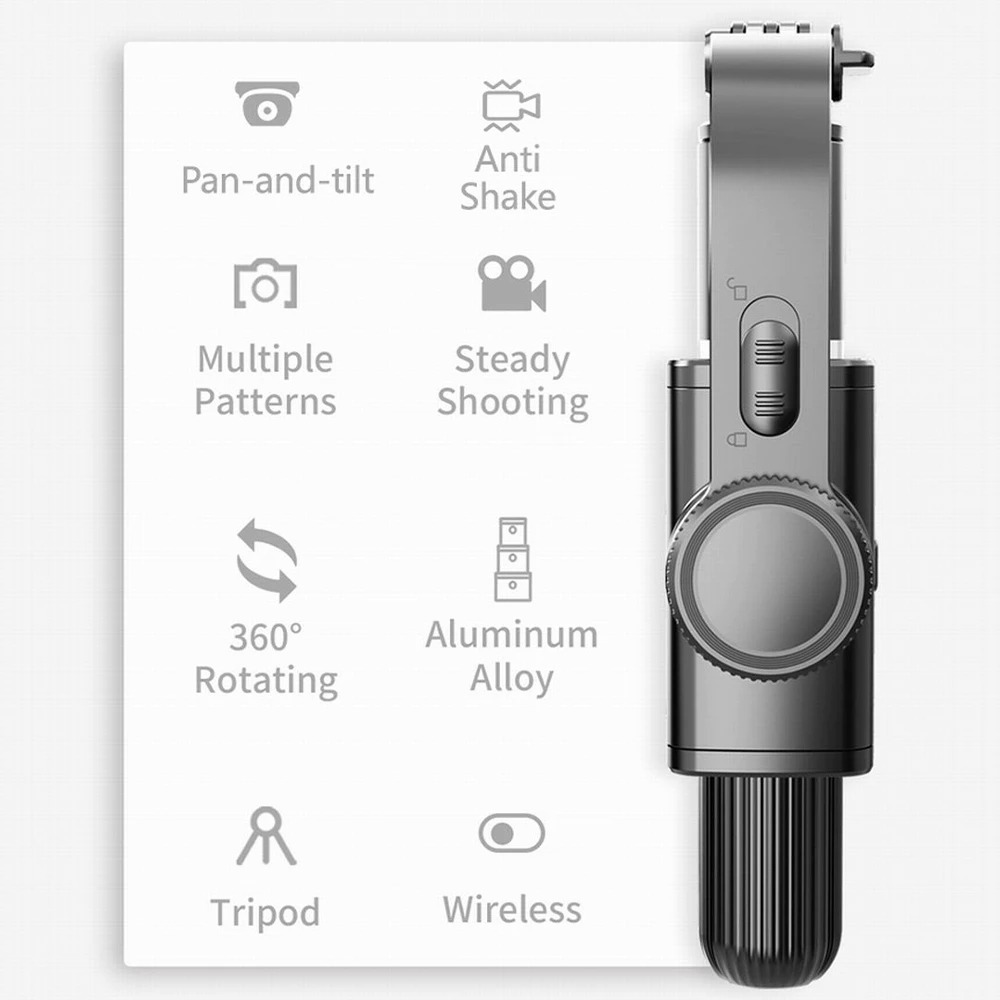 Cầm tay Gimbal điện thoại thông minh Bluetooth cầm tay ổn định Chân máy ảnh Selfie Stick gấp gimbal cho GoPro máy ảnh điện thoại Youtube vlog