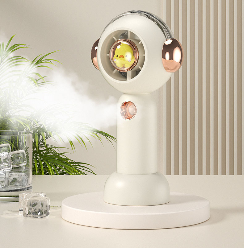 Quạt tích điện để bàn phun sương mini dp-7623 - quạt 2 chế độ mát kèm dây sạc thông minh