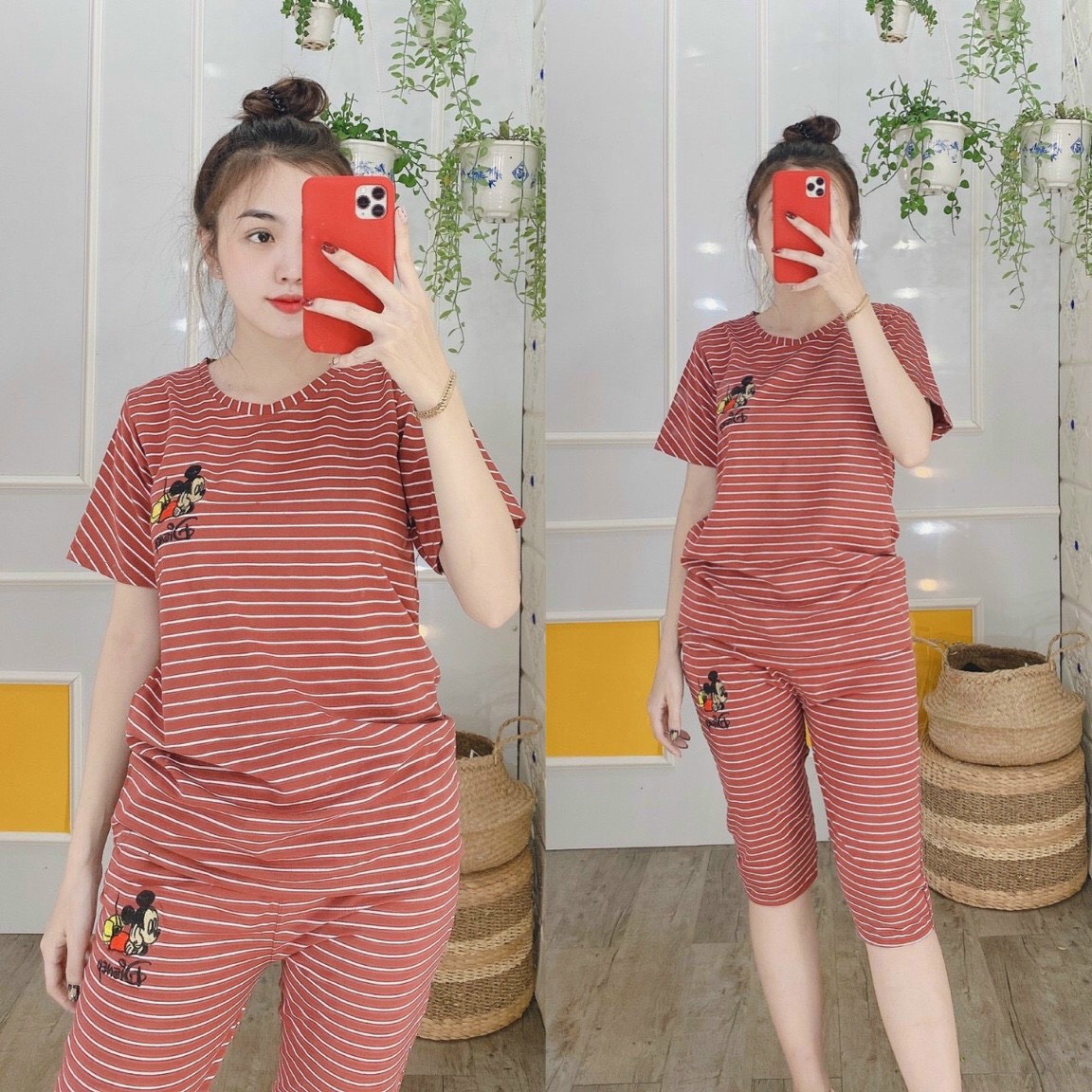SET BỘ ĐỒ MẶC NHÀ CỰC XINH PHONG CÁCH HÀN QUỐC