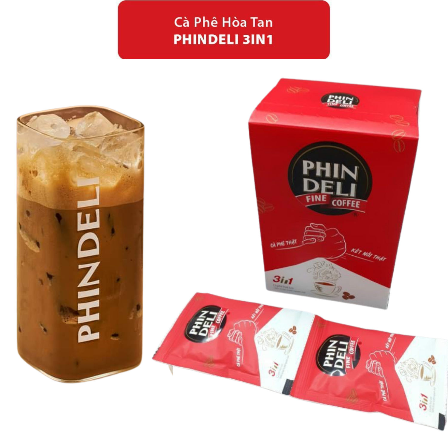 COMBO Cà Phê Hòa Tan PhinDeli 3in1 (17g x 18 gói) - Hộp 306g