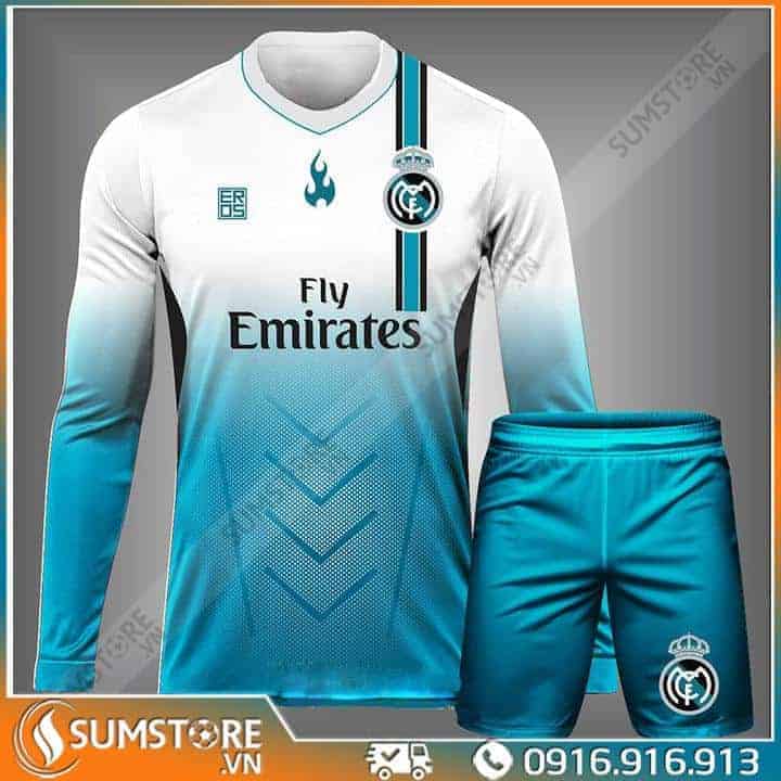 Áo Bóng Đá Độc Lạ Dài Tay - CLB Madrid S02 - Đồ Đá Banh Mới Đẹp 2023