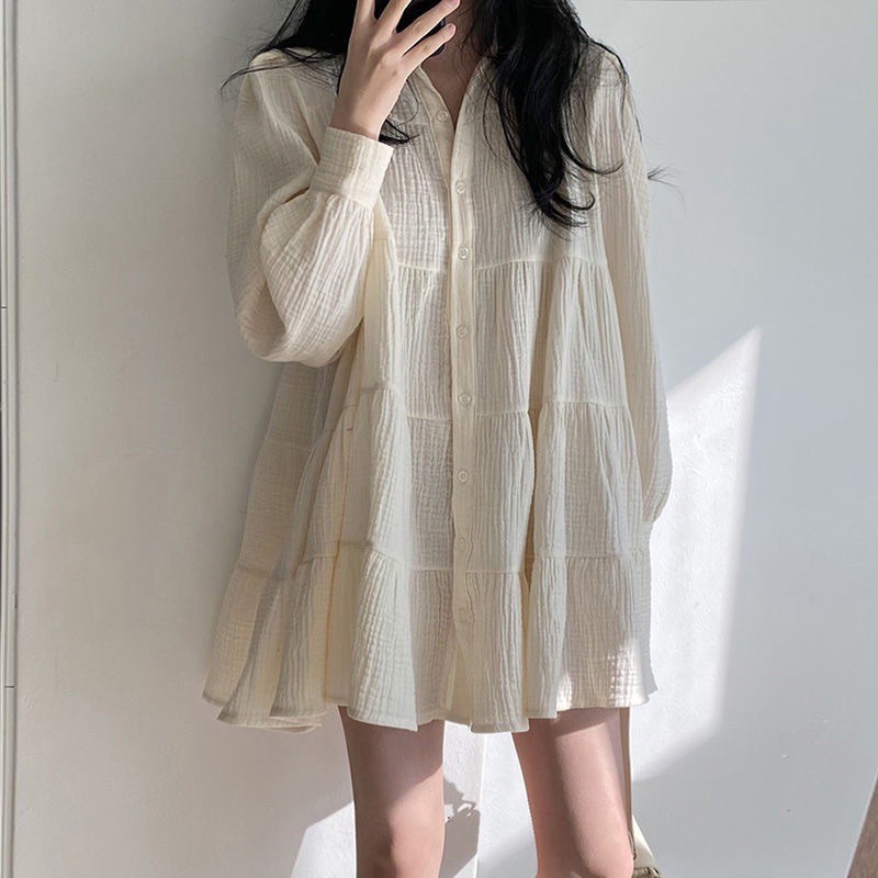 VÁY BABYDOLL TAY DÀI DẬP LY SIÊU CHẢNH