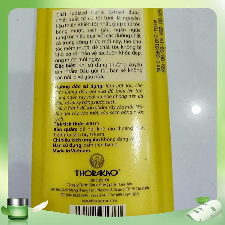 Dầu gội tỏi 400ml Thorakao