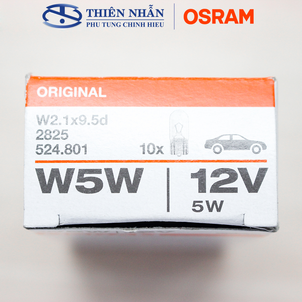 Bóng đèn Halogen OSRAM T10 sương mù/demi/xi nhan cho nhiều dòng xe máy Wave, Dream, Future,.. (2825)