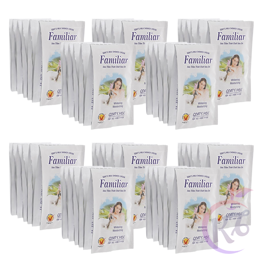 Combo 10 dây sữa tắm Dê Familiar - 5ml x 12 gói/dây - sữa tắm tinh chất sữa dê Goat's Milk