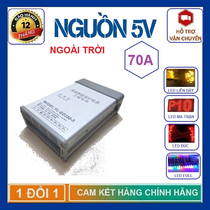[FREESHIPMAX 2022] HÀNG MỚI VỀ, HÀNG LOẠI XỊN CHẮC CHẮN - Nguồn nhôm 5V 70A  YL ngoài trời - Nguồn led 5V - LED TRUONG AN
