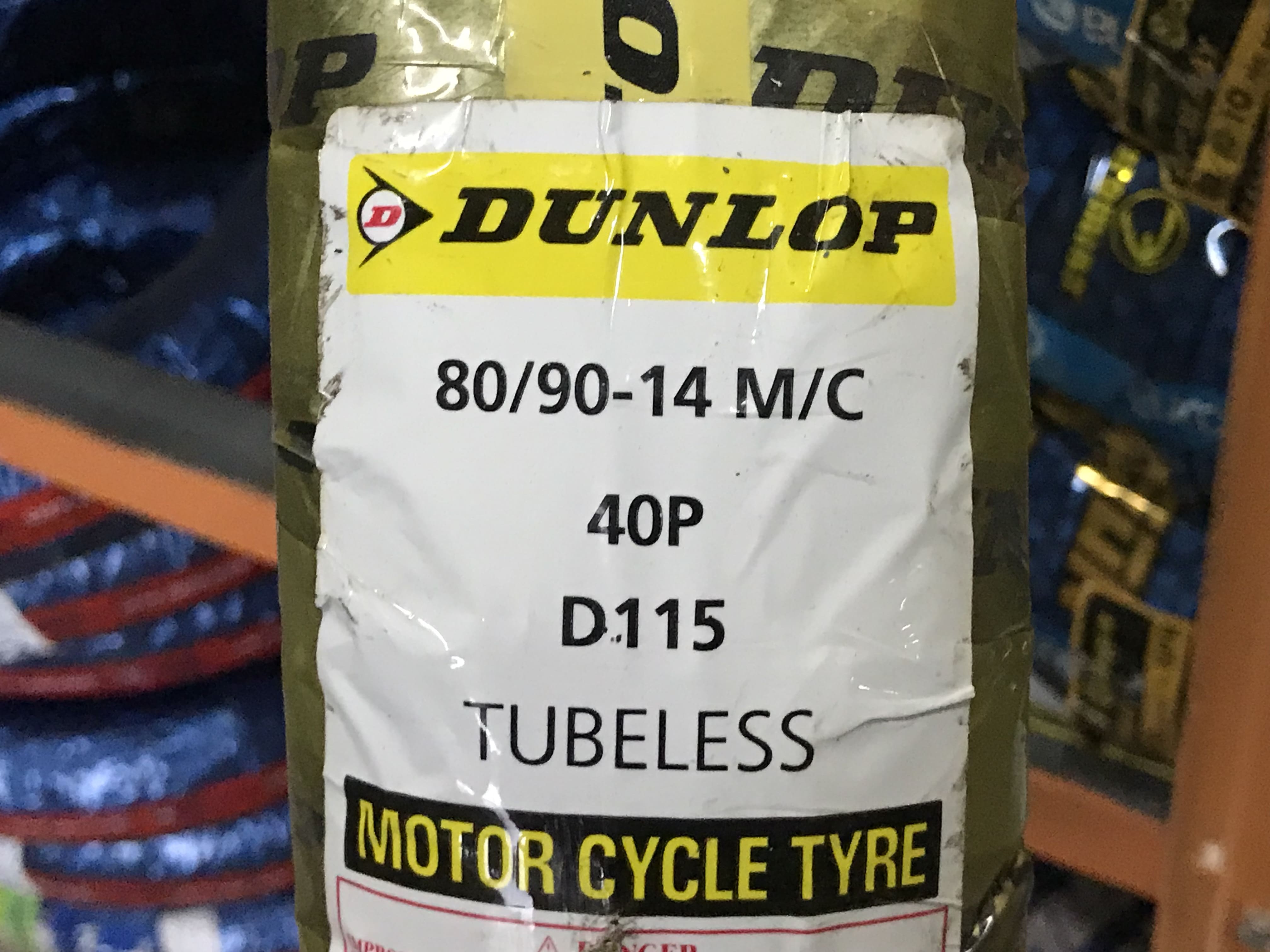 Vỏ Dunlop 80-90-100 90 14 Bánh Trước Sau Airblade, Click, Vario, Vision