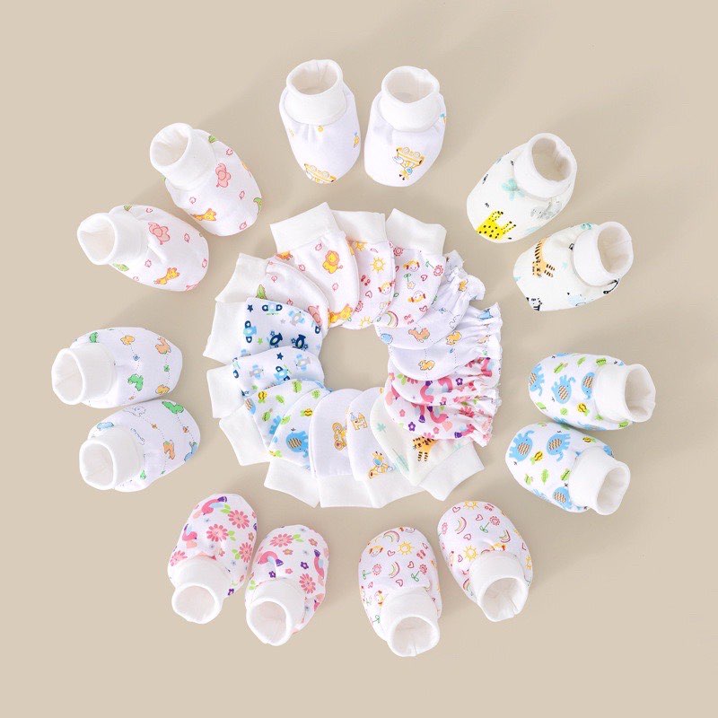 Phụ kiện sơ sinh set bao tay bao chân cho bé