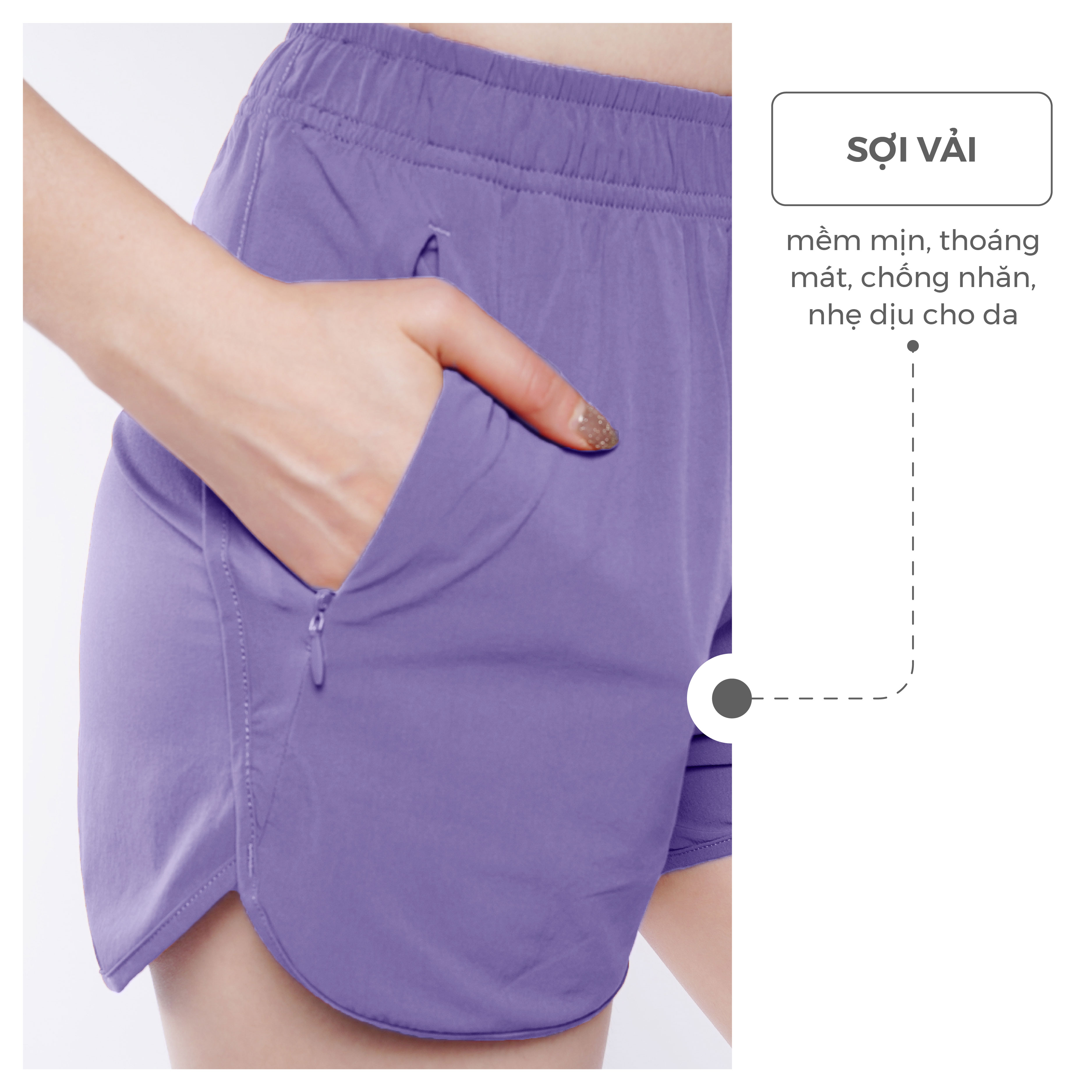 Quần Đùi Tập Thể Thao Nữ Livan Sport Có Khoá Túi 2 Bên, Quần Short Nữ 1 Lớp Nhiều Màu Sắc Lựa Chọn