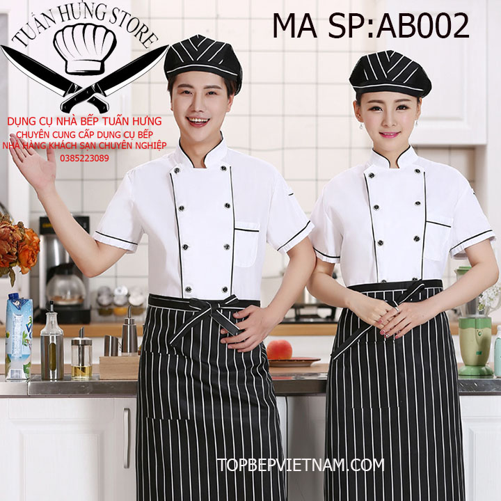 áo bếp,đồng phục bếp siêu rẻ siêu đẹp ab002