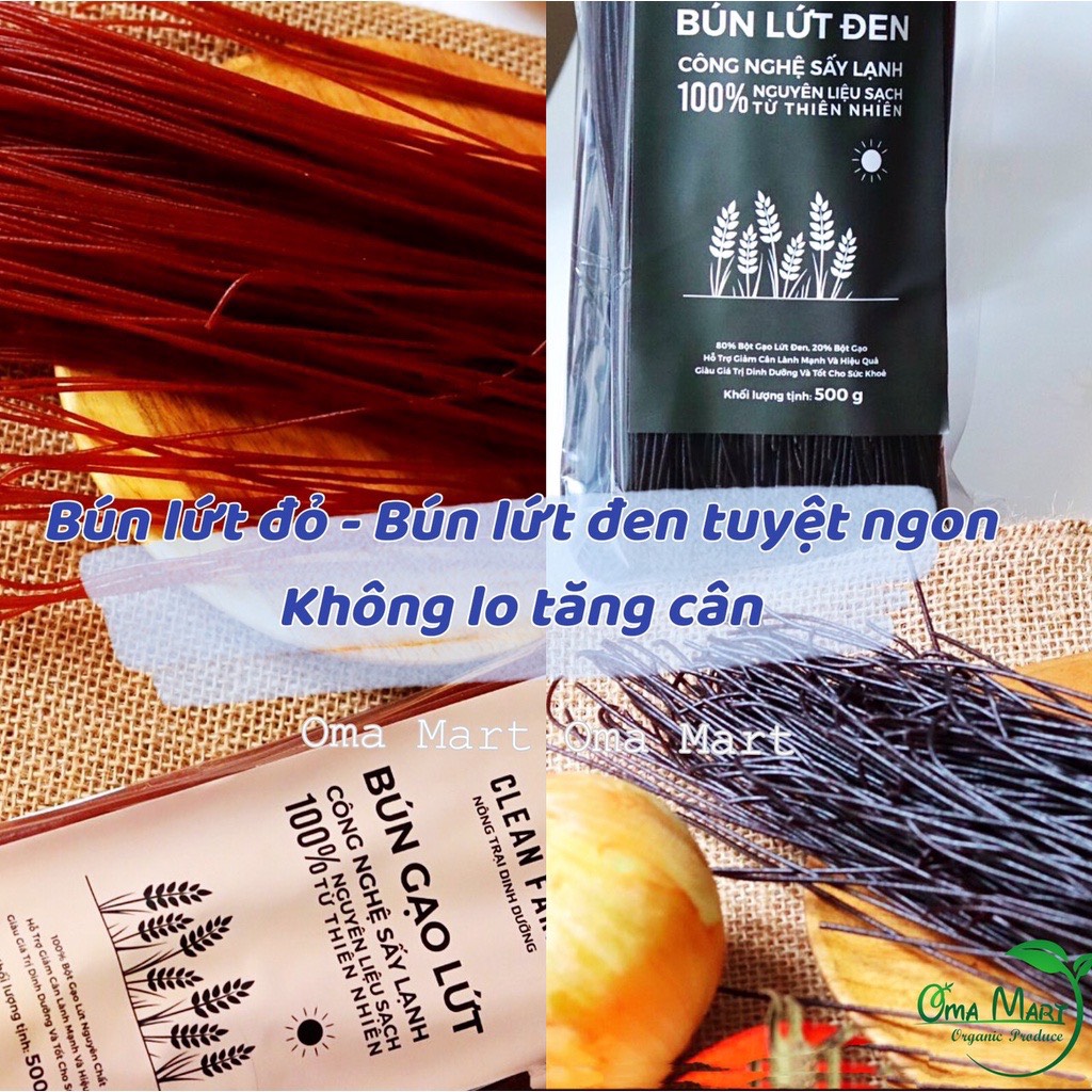 Bún gạo lứt, rau củ Clean Farm 500g (Eat Clean, Bé ăn dặm, Thực dưỡng...)