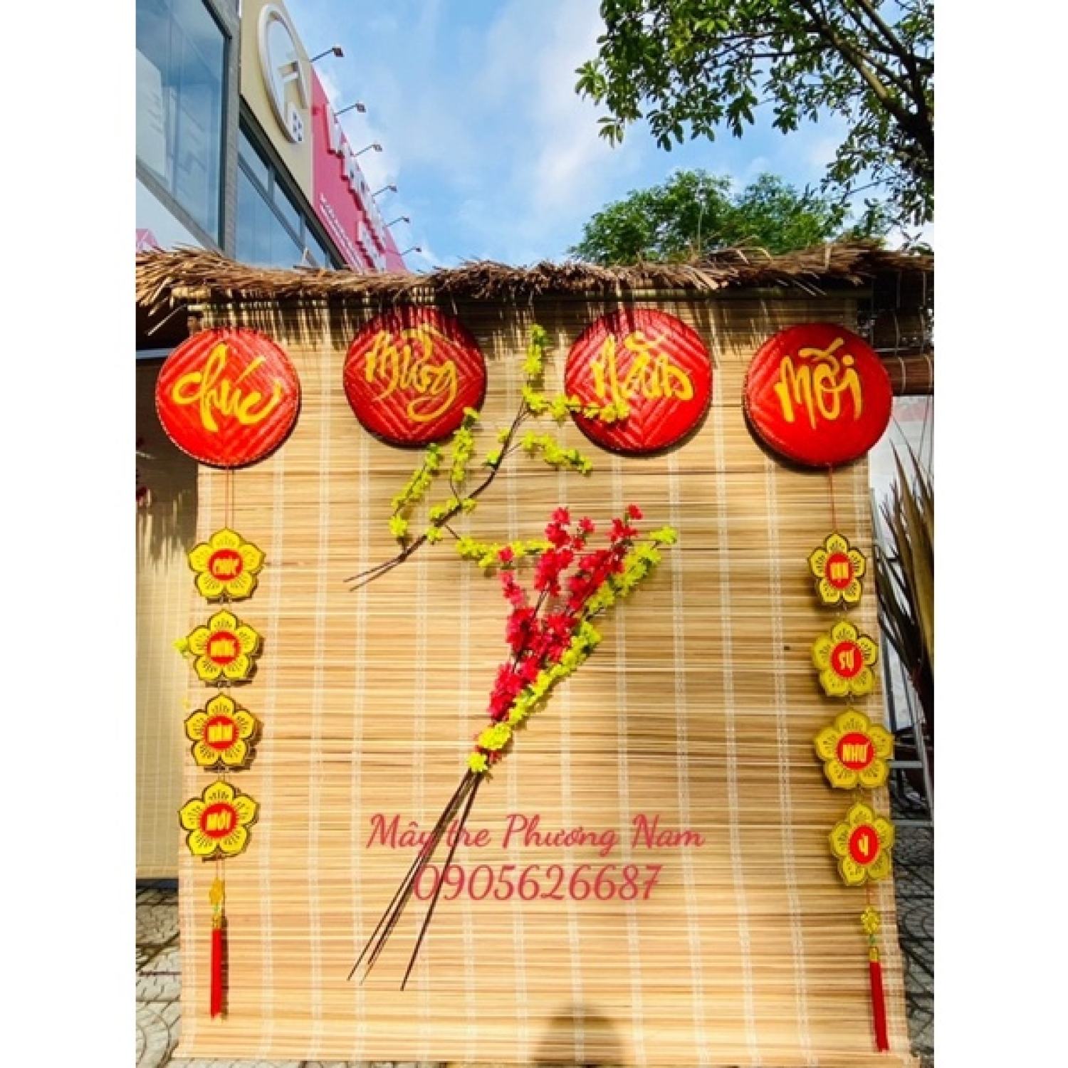 Sét mành tre trang trí tết nguyên sét 03