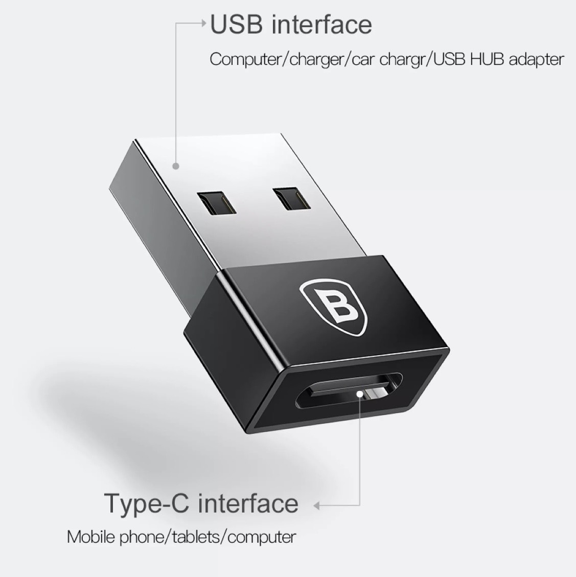 Đầu Chuyển Đổi Cổng Usb Type C Sang Usb Baseus Chuyên Dụng Chất Lượng Cao