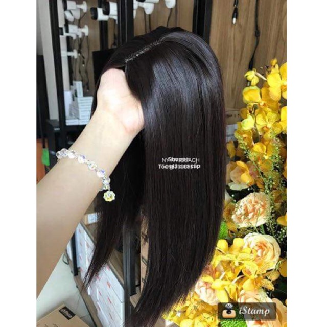 Tóc giả nữ giá rẻ Tóc giả che hói mái dài thẳng