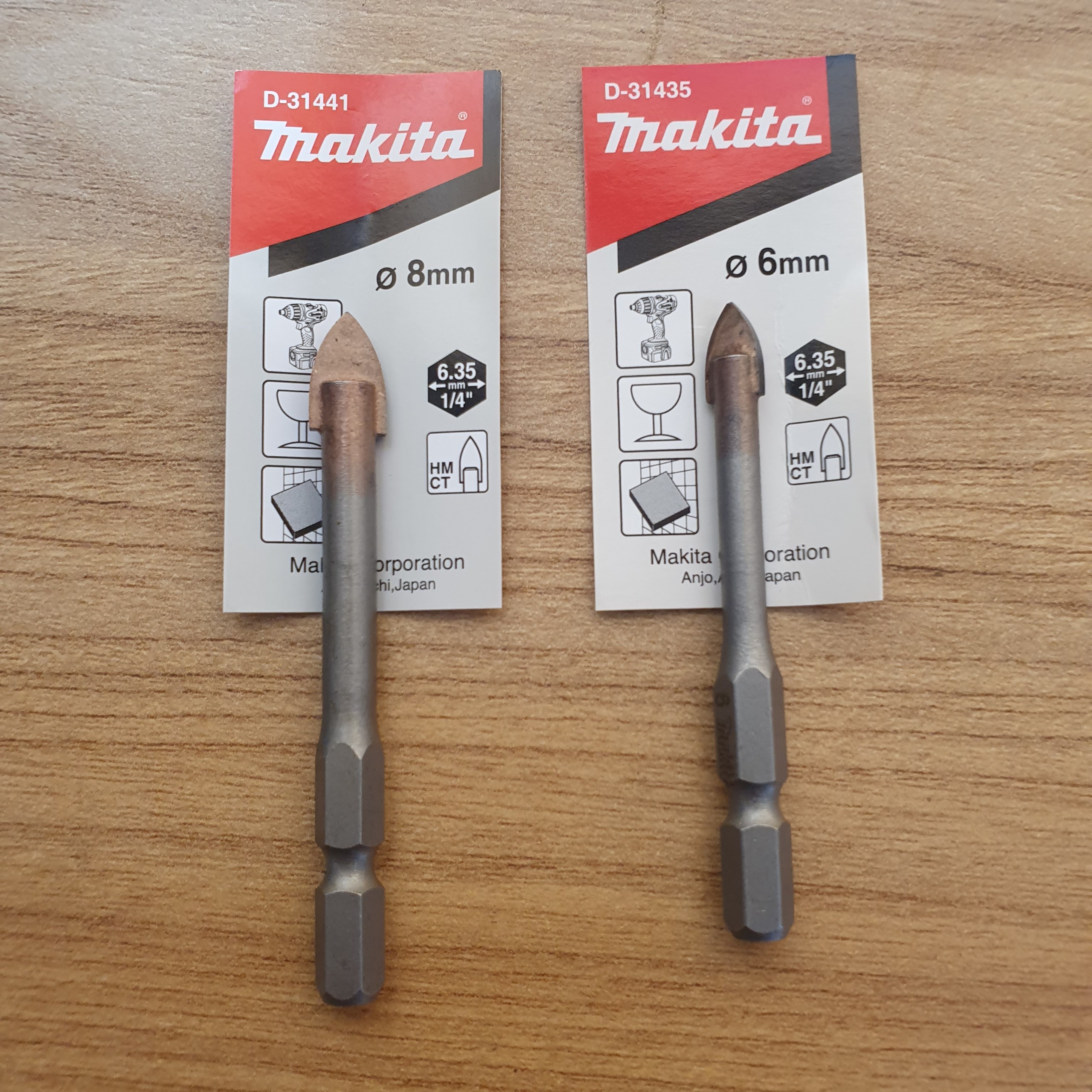 Mũi khoan kính thuỷ tinh gạch men 6-8mm makita d-31435, d-31441