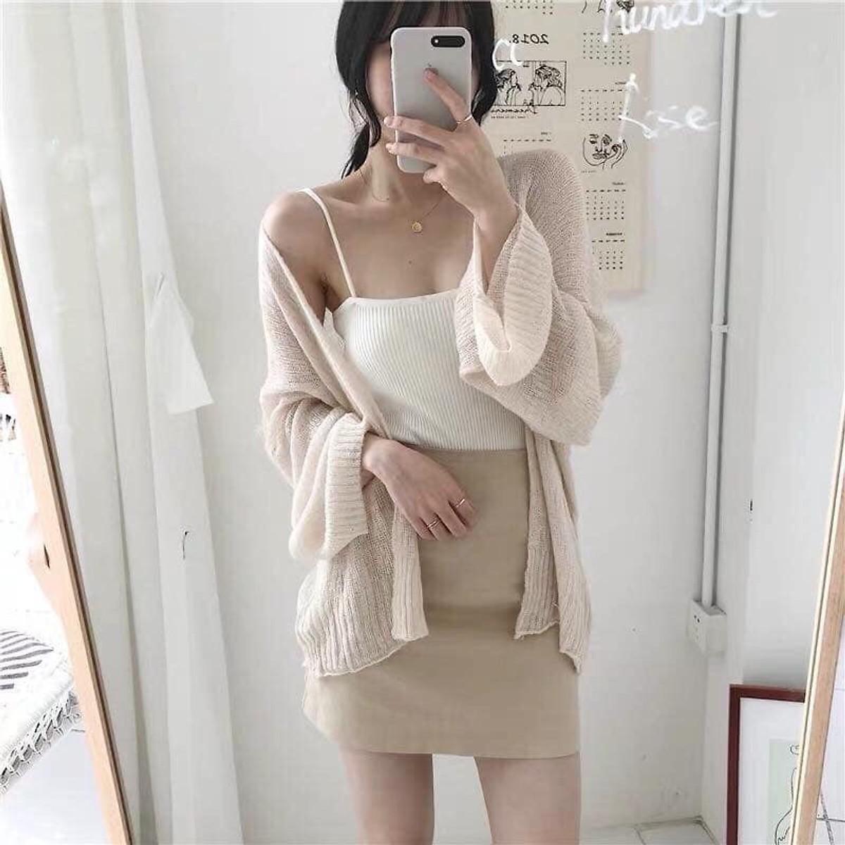 [HCM]Áo Khoác Cardigan Len Dệt Mỏng